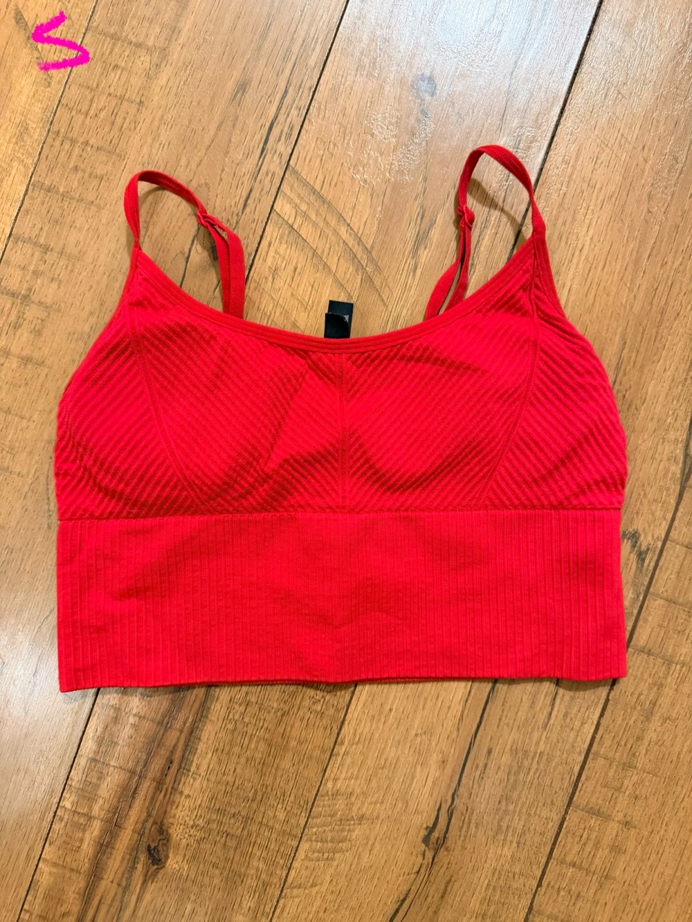 PINK Victoria's Secret Seamless Red Longline Bralette